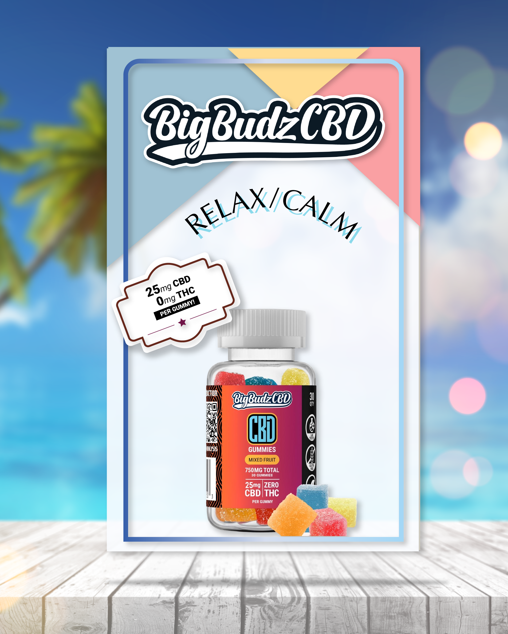 30 Broad Spectrum CBD Gummies $9 off